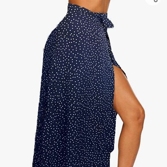  Newchoice Women's Boho Leopard Skirt High Low Split  Midi Wrap Skirt NWT Size S - Picture 1 of 8